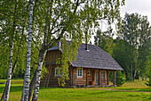 Log house, Miskiniskes rural accommodations, Aukstaitija National Park, Lithuania, Europe