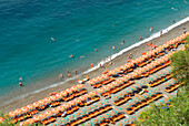 Beach at Positano, Amalfi Coast, UNESCO World Heritage Site, Province of Salerno, Campania region, Italy, Europe