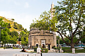 Muradie Mosque, built in 1537 by the famous Ottoman Turkish architect Mimar Sinan, Cultural Monument of Albania, Renovated Old Town District, Vlore, seaside resort on the Adriatic Sea, Albania, Europe