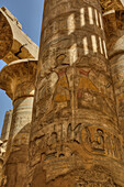 The Great Papyrus Columns, Hypostyle, Karnak Temple Complex, UNESCO World Heritage Site, Luxor, Egypt, North Africa, Africa