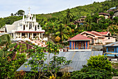 Ornate Christian church at Taman Balirangeng village on the south east coast of Siau Island, Siau, Sangihe Islands, North Sulawesi, Indonesia, Southeast Asia, Asia