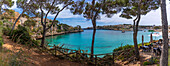 Blick auf das Meer vom Parc de Portocristo, Porto Cristo, Mallorca, Balearen, Spanien, Mittelmeer, Europa