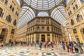 View of Galleria Umberto I interior, historic centre, UNESCO World Heritage Site, Naples, Campania, Italy, Europe