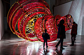 Descending Light (2007), art installation by Ai Weiwei at the Centro de Arte Contemporáneo de Andalucía, featuring a child observing the display in Monasterio de la Cartuja, Sevilla.