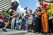 Pride parade in Caracas, Venezuela, with the presence of diplomats and the representative of the European Union in Venezuela. July, 7, 2024