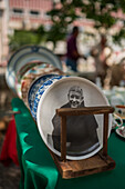 Street and flea market in Aveiro, Portugal