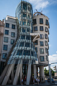 The Dancing House, or Ginger and Fred (Tancící dum), is the nickname given to the Nationale-Nederlanden building on the Rašínovo nábreží in Prague, Czech Republic.