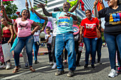 Closing of the electoral campaign in Venezuela. Supporters of President Nicolas Maduro walk through the city of Caracas on the last day of campaigning. Presidential elections will be held on Sunday 28 July.