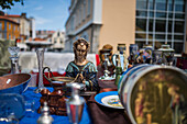 Street and flea market in Aveiro, Portugal