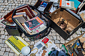 Street and flea market in Aveiro, Portugal