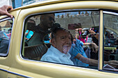 Opposition candidate Edmundo Gonzalez Urrutia arriving at his polling station.