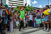 Stolzparade in Caracas, Venezuela, in Anwesenheit von Diplomaten und dem Vertreter der Europäischen Union in Venezuela. Juli, 7, 2024