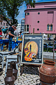 Street and flea market in Aveiro, Portugal