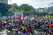 Closing of the electoral campaign in Venezuela. Supporters of President Nicolas Maduro walk through the city of Caracas on the last day of campaigning. Presidential elections will be held on Sunday 28 July.