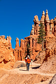 Senior woman hiking in Bryce Canyon National Park