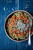 Wholemeal pasta with turkey bolognese