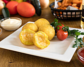 Deep-fried cheese balls