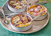 Clafoutis with grapes