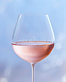 Glass of rosé wine