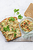 Tuna and avocado spread on wholemeal bread