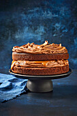 Double chocolate and salted caramel cake