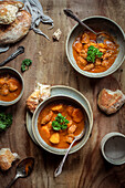 Lamb stew with carrots and potatoes