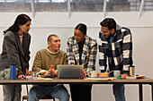 Team having meeting in office