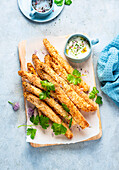 White asparagus with parmesan crust from the airfryer