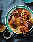 Cinnamon bun bread butter pudding