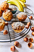 Haselnuss-Bananen-Muffins