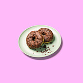 Donuts from the Airfryer with chocolate icing