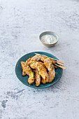 Avocado fritters from the Airfryer with ranch dip