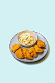 Tex-Mex nuggets from the Airfryer with coleslaw