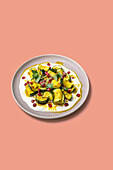 Oriental courgettes from the Airfryer with mint yoghurt