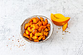 Roasted pumpkin from the Airfryer