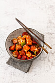 Sweet and sour tofu Asia style from the Airfryer