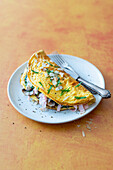 Spinach omelette with turkey breast