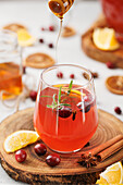Non-alcoholic fruit punch with spices