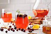 Non-alcoholic fruit punch with spices