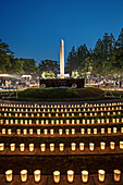 Ecumenical ceremony held every August 8 in the Nagasaki Hypocenter Park, in front of the monolith that marks the hypocenter, where all religions of Nagasaki pay tribute to the victims of the atomic bombing, Nagasaki, Japan