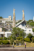 St Filippo Nishizaka Church whose towers were created in 1962 by Japanese architect Kenji Imai, Nagasaki, Japan