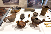 Pre-Hispanic ceramic pottery from the Humahuaca Valley. Dr. Eduardo Casanova Archeology Museum, Tilcara, Argentina.