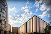 Seville, Spain, Sep 30 2009, The striking El Corte Ingles building stands in the Nervion district, showcasing modern design against a vibrant sky in Seville, Spain.