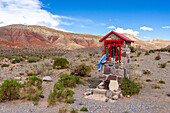 A roadside shrine along Route 52 in the canyon of the Cuesta de Lipan between Purmamarca & Salinas Grande in Argentina.