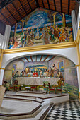 Murals in the Church of the Miracle or Iglesia del Milagro, a Catholic church in San Jose de Metan, Salta Province, Argentina.