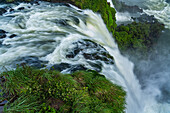 The brink of Santa Maria Waterfall at Iguazu Falls National Park in Brazil. A UNESCO World Heritage Site.