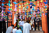 Praying for peace, in Toshogu Shrine, Hiroshima, Japan