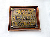 Bronze plaque for the Juan Lavalle Historical Provincial Museum, San Salvador de Jujuy, Argentina.