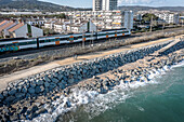 Strand von Cabrera de mar, El Maresme, Katalonien, Spanien