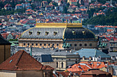 View of the National Theatre from Astronomical Clock Tower of Prague